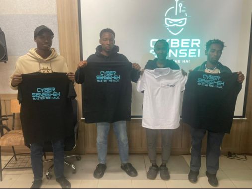 Winners with Cyber Sensei merch